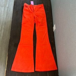 edikted,xs, orange corduroy flare pants